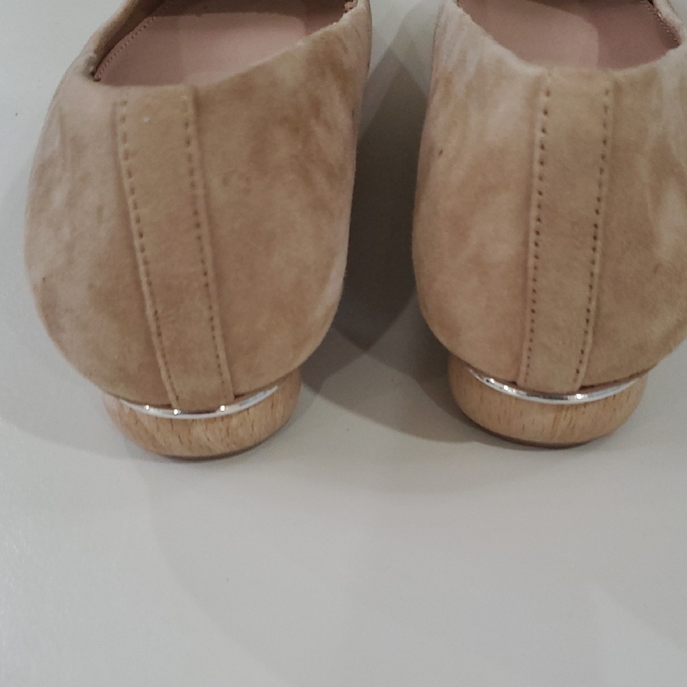Zara Tan Flats Sleek Minimalist Design Sz 8 - Picture 6 of 14